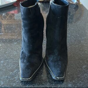 Jimmy Choo Black Ankle Booties with Studded Detail